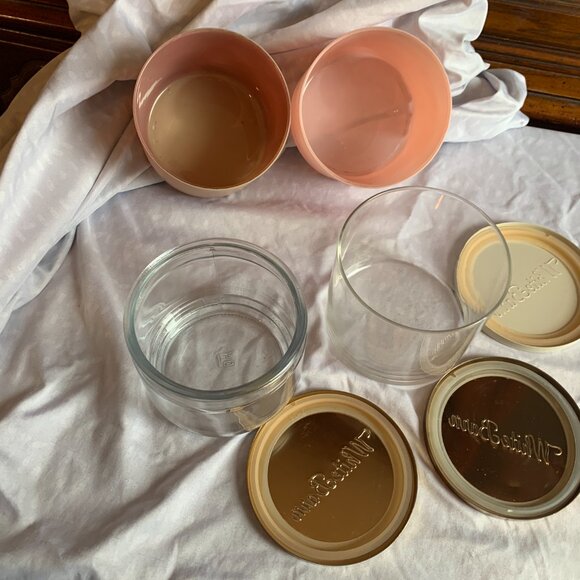 CANDLE JARS - 4 Empty Bath & Body Works, White Barn 3 Wick w/ lids, clean DIY - Picture 3 of 7